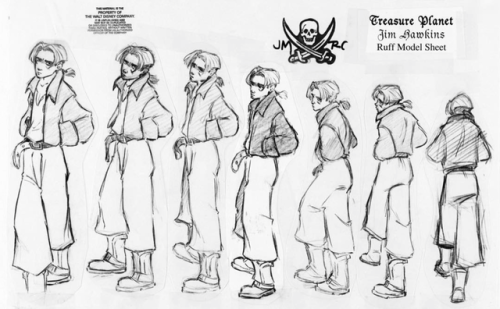 scurviesdisneyblog:Jim Hawkins model sheets by John Ripa (x)