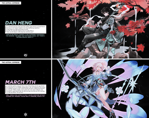 ✧ each star we head towards is the glowing radiance of civilization ✧honkai: star rail ☆ characters