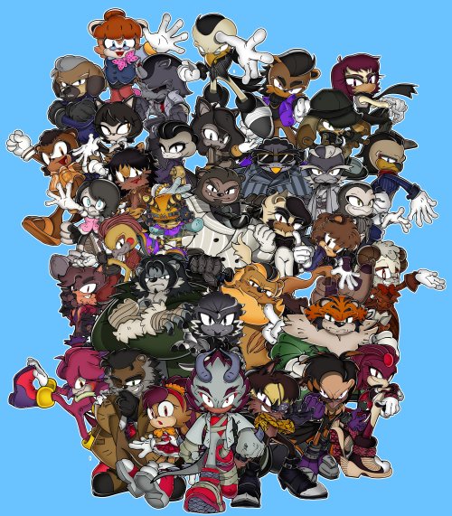 A SONIC/YAKUZA CROSSOVER ! IS YOUR FAVE ON HERE?? CAN YOU SPOT THEM?