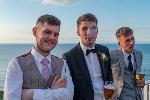 Tommy, Brune and Jake at the wedding (July 2021)