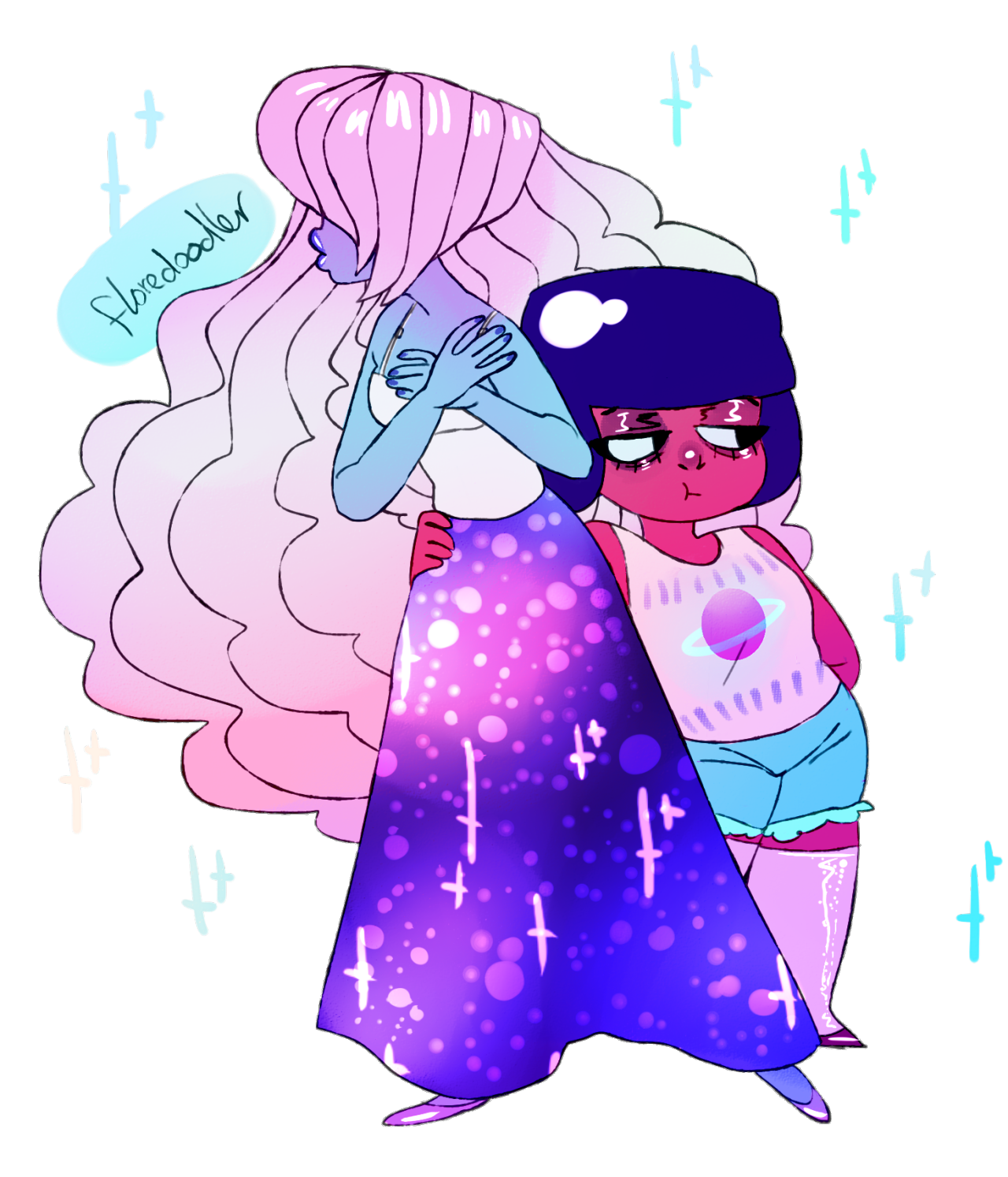 floredoodler:  some SU draws :’0speedpaint of the rupphire one