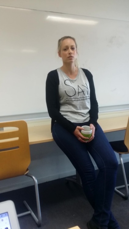 Facecreeping my teacher, she sometimes looks in to the lins of the camera like she’s suspicious