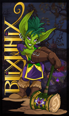 awkwardtimezone:  Goblin alt who, frustratingly, can’t actually wear any Darkmoon Faire tabards in-game. 