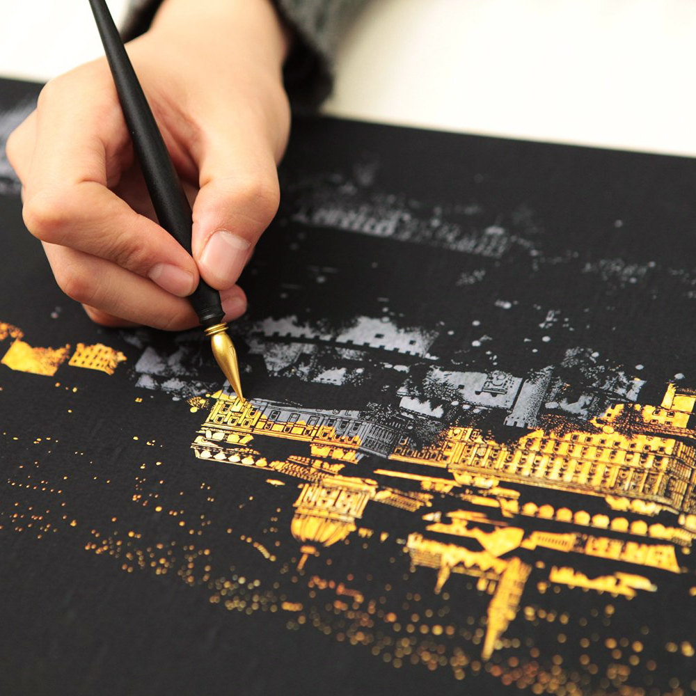 culturenlifestyle:New DIY Cityscape Scratch Art by Lago Design Seoul-based studio