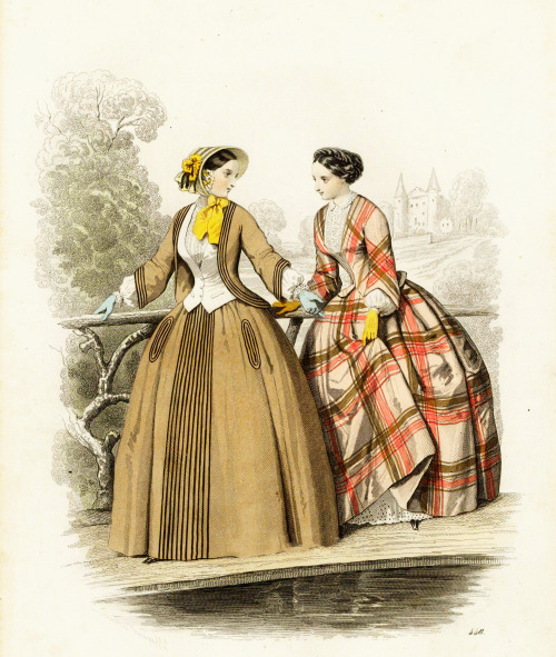 fashion-plates:Les Modes Parisiennes, 1851{click for higher res}