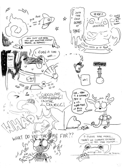 2018 Club Crab Comic: SPACEFROGWe drew page one sometime earlier this year, and then picked up the t