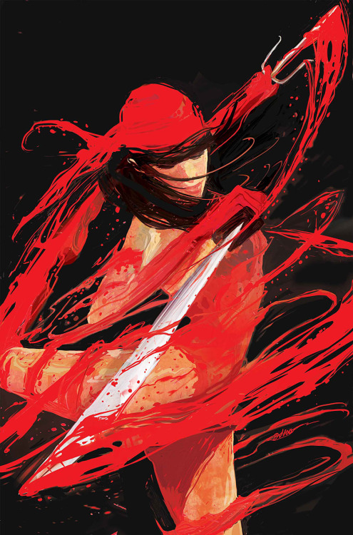brianmichaelbendis:Elektra #2 cover by Mike Del Mundo 