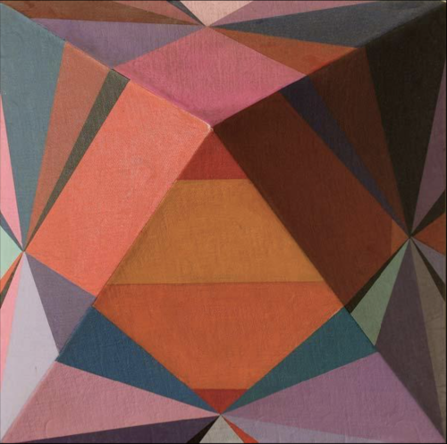 spacecamp1:Antonio Llorens, Pirámide, 1990, Oil on canvas pasted to fiber