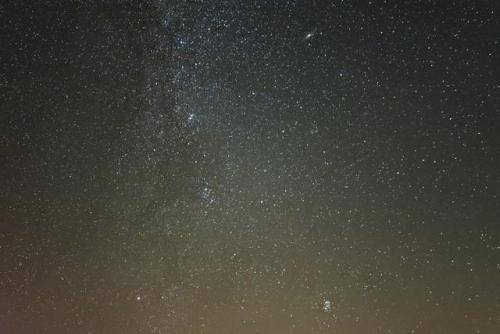 A faint shot of the Milky Way with our closest neighbor, Andromeda, and also The Seven sisters hangi