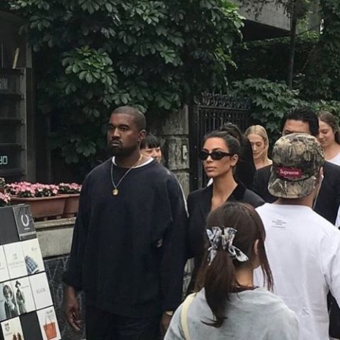 Kim and Kanye in Harajuku, Japan on June 11, 2017 #kimkardashianwest #kanyewest