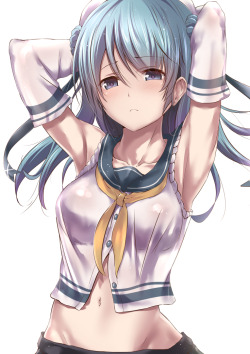 twin-tailed:  Urakaze by tai_none