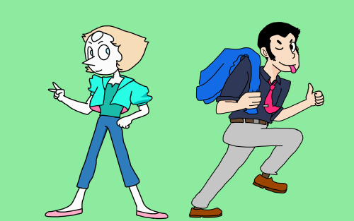 Me drawing Lupin III and Pearl 3 years later