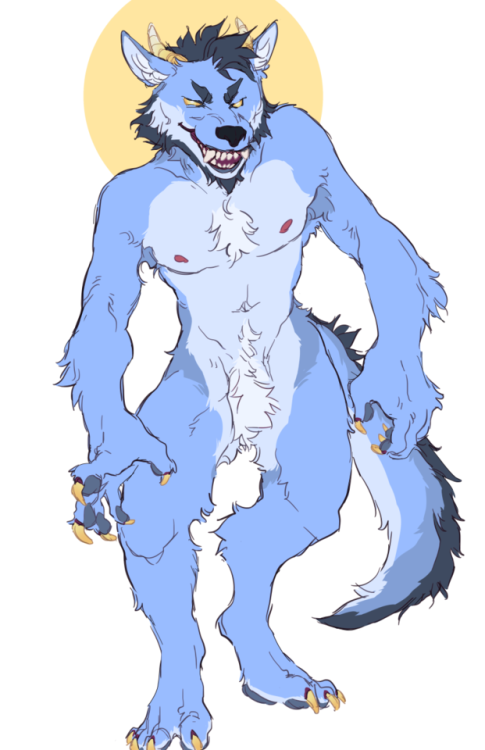 zombiescratch: a werewolf themed commission for @thenightfuryblog​ NSFW version here ;)