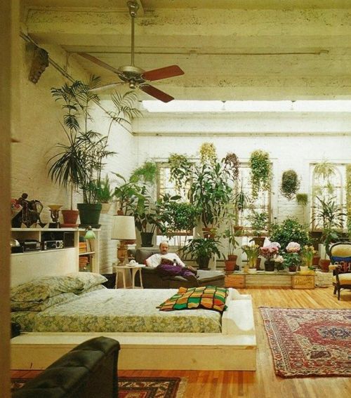 magicalhomestead:Beautiful inspiration for decorating a studio apt. or loft space.