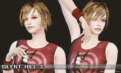 Silent Hill 3 Heather Mason Model (3000 Followers Gift)skin,  eyes,  eyebags   by @sims3melancholice