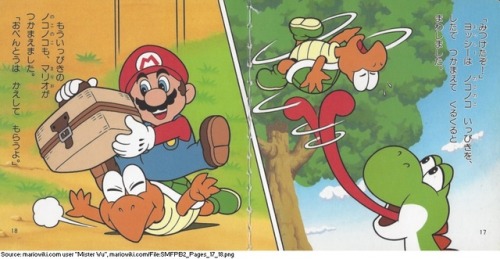 smallmariofindings:Scene from the Japanese “Super Mario Fun Picture Book 2: Beautiful Picnic”.Main B