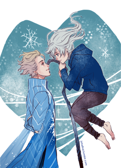 juhaihai:  Jack x Elsa fanart || Genderbend