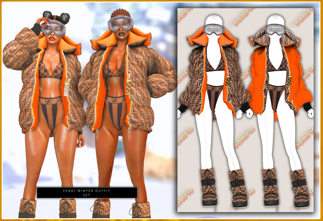 QUEN2N x BERGDORF  FENDI Ski Collection ! - The Sims 4 Download 