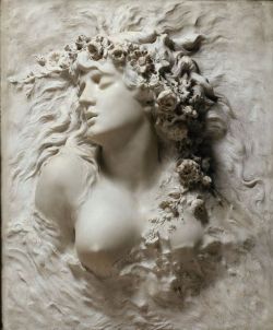 crimsonkismet: Sarah Bernhardt (1844-1923) ~ Ophelia, white marble 1880 