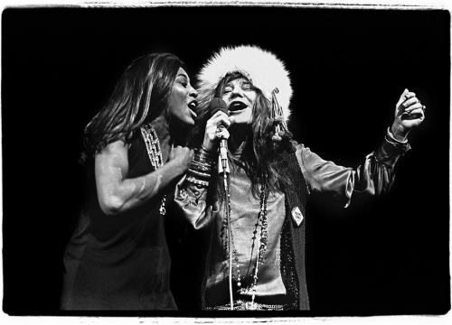 Janis performing with the legendary Tina Turner, 1969.