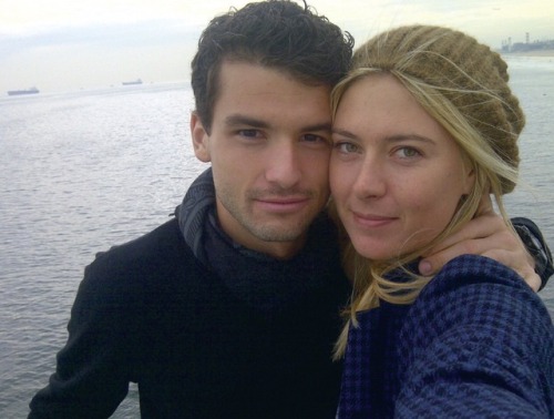 grigormydimitrov:Grigor and Maria on their first ever date- photo from Maria’s autobiography Unstopp