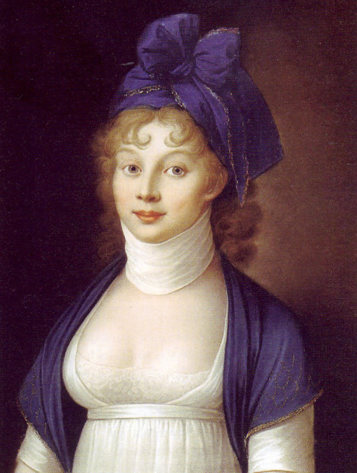 Two versions of of a portrait of Queen Louise of Prussia by Nikolaus Lauer, 1798