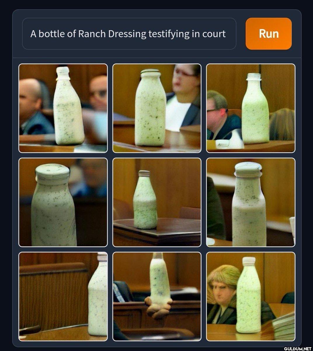 A bottle of Ranch Dressing...