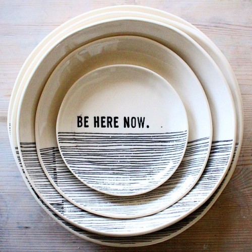 ❤️ the message on these Handmade Porcelain Dinner Plates by @mbartstudios | etsy.me/1J8aK2Z #