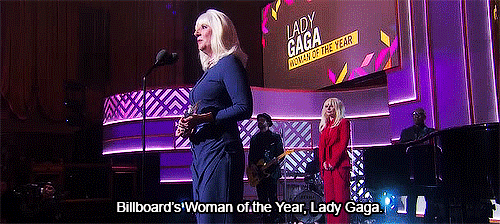 thattboyisamonster:  Cynthia Germanotta, Lady Gaga’s mom, presenting her with the