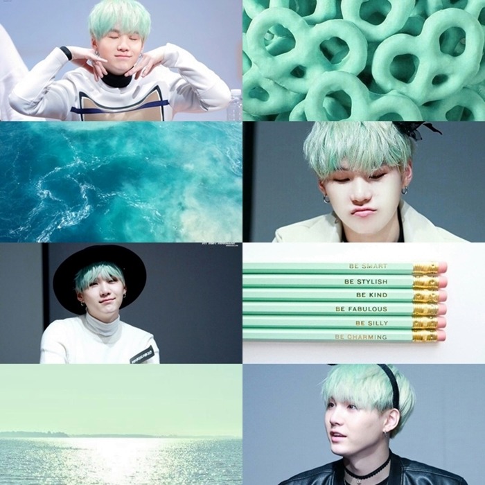 jimin-ah ! — Aesthetic (?) Mint Yoongi Pink Mon, White Jin