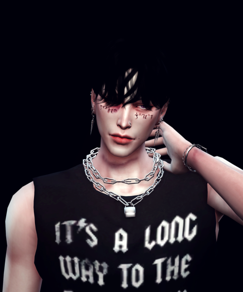 Male Necklace 5◆new mesh ◆HQ or NonHQ ◆do not re-upload  재배포하지 마세요. ◆do not incl