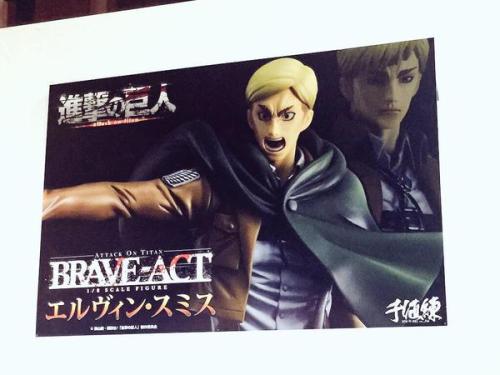 fuku-shuu:   Sentinel has announced a September 2015 release date for Erwin’s BRAVE-ACT figure at the Miyazawa Model Exhibition! Reminder that it comes with two facial expression plates, two toupees hair pieces, and extra hand parts! ETA: Retail price