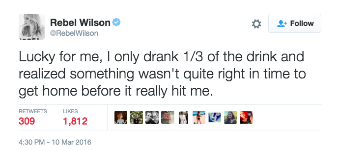 refinery29:   Rebel Wilson’s tweets about having her drink spiked are starting