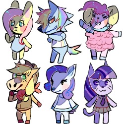 t0cks:  Mlp and animal crossing crossover