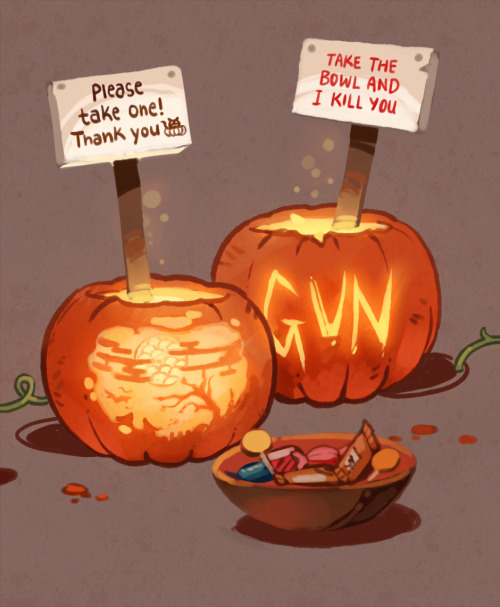 velinxi:[ctccomic] a bit too obvious who carved which pumpkin…