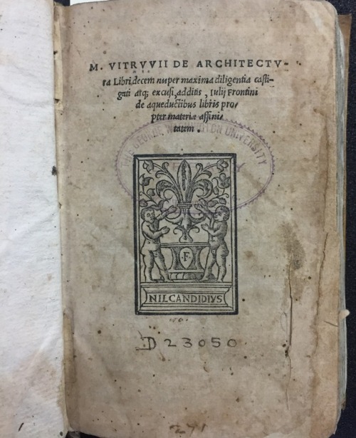  De architectura by Vitruvius Pollio and Sextus Julius Frontinus, Florence, 1522. Marcus Vitruvius P