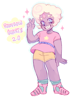 kingkimochi:  So, technically if Pearl fused with Steven it would probably make Rainbow Quartz still. Just… a little different. i doodled this up for the idea, but maybe i’ll make a better one later haha 