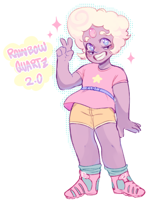 local-shop:  kingkimochi:  So, technically if Pearl fused with Steven it would probably make Rainbow Quartz still. Just… a little different. i doodled this up for the idea, but maybe i’ll make a better one later haha  aaAH! 