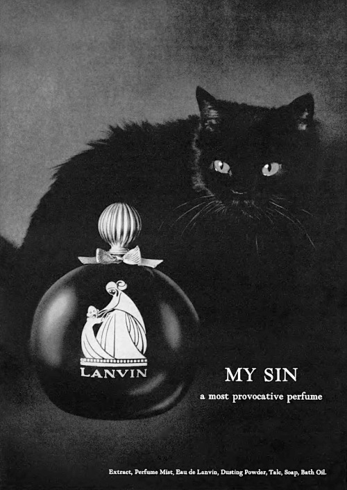 Ad for My Sin by Lanvin, 1965.