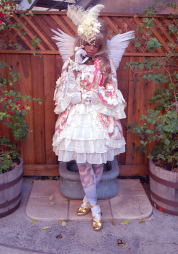 Skullita:  Cherub Baby Wrist Cuff, Head Piece, Rosette: Created By Me Dress: Rococo