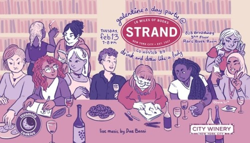 drinkanddrawlikealady - Art by Olivia Li @heyolovia The Strand...