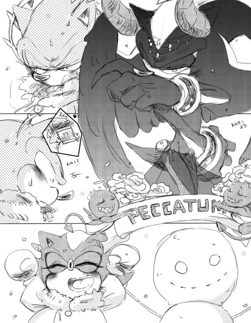 ku-sonicart:  MOSTER HEDGEHOG: ANGELS X DEMONS  Mini comic: “I want to show you what is snow“  SonicXBaby Shadow (MXR).