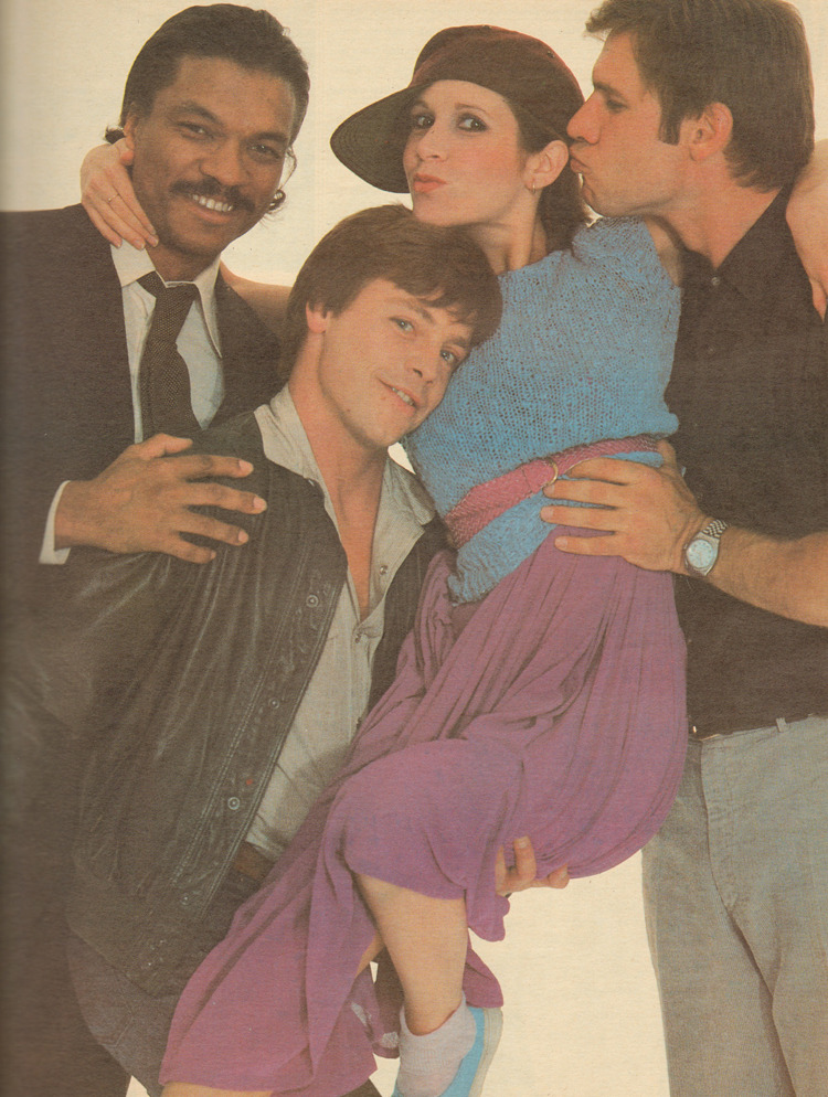 sushikins:  Billy Dee Williams, Mark Hamill, Carrie Fisher &amp; Harrison Ford,