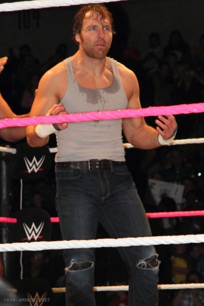 dark-sexy-angel:  Some sexy sweaty Dean Ambrose for this rainy day of mine. (pics