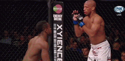 mma-gifs:  UFC 172: Chris Beal vs. Patrick Williams  Flying knee for the knock out! -fms