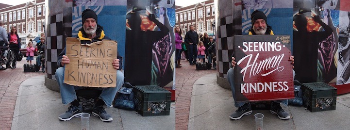 escapekit:  Signs for the Homeless  an art project started by artists Kenji Nakayama