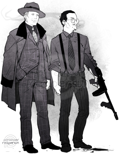 ~Support me on Patreon~A patron requested Gangster!Hannigram =w= After letting it settle I think Will’s body proportions turned out kinda wack but I make these quick lol, forgive me…