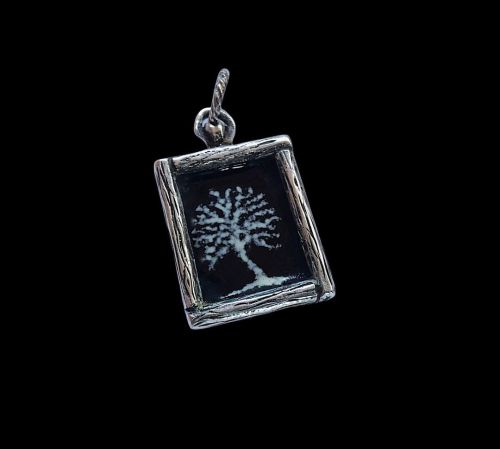 -Tree Pendant-Front and back…It was too dark yesterday to take pictures of the enamelled tree pend