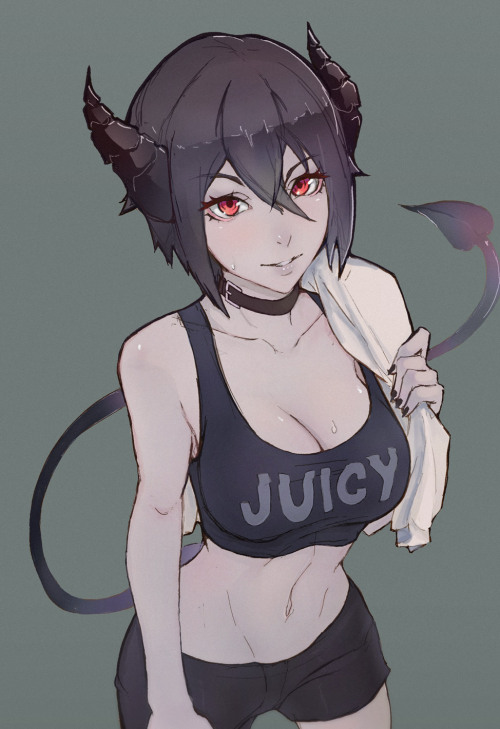 unsomnus:  Demon girl doodle from last night, adult photos
