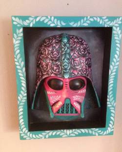 tu-tienda-azteca:  May the forth be with you…. A Mask I painted for a star wars show at @amor_eterno_arte a few years back… #tutiendaazteca #oscarcisneros #starwars #maythefourth #darthvader #chicanoart  (at Tu Tienda Azteca)